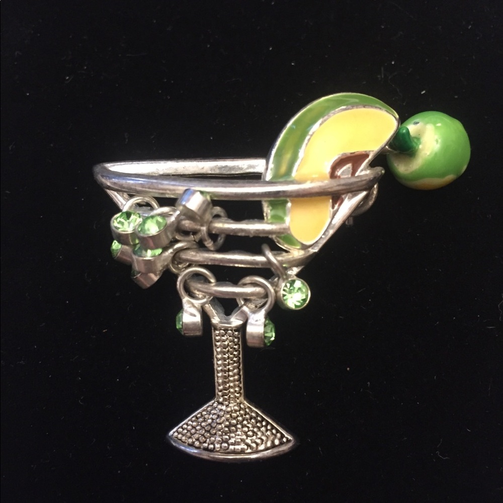 Martini lapel pin